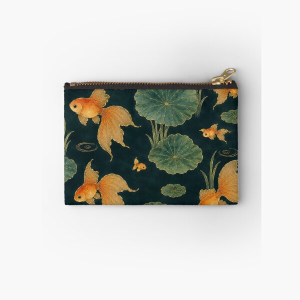 Item preview, Lotus Pond Goldfish Night — Korean Watercolor Seamless Pattern designed and sold by lita-lilith.