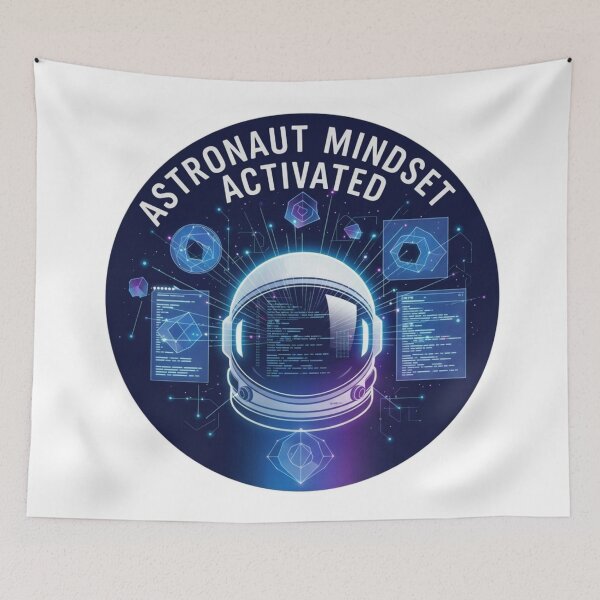 Item preview, Astronaut Mindset Activated – Futuristic Space Tech HUD Design | Sci-Fi Motivation designed and sold by Altair_.