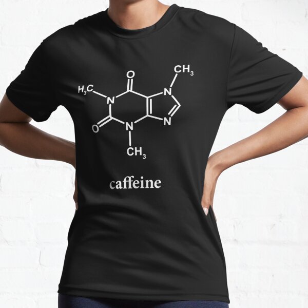Women's T-Shirt Caffeine Molecule #132 Funny Humor Comedy Mocha Coffee Work 