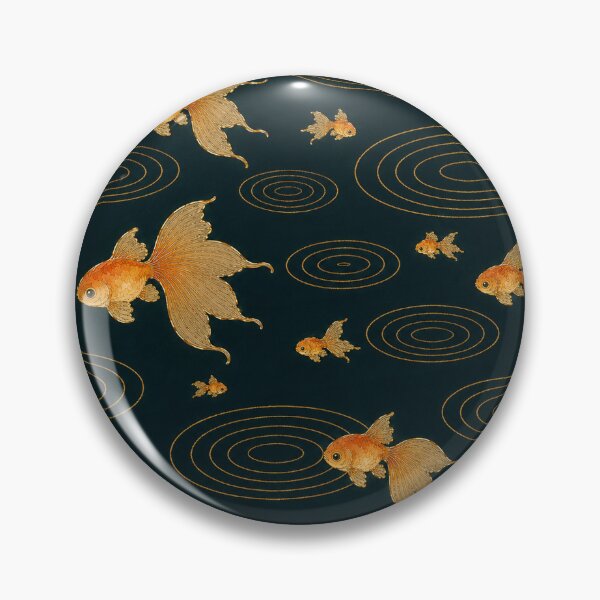Item preview, Water Ripple Goldfish Night — Korean Watercolor Seamless Pattern designed and sold by lita-lilith.
