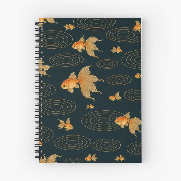 Item preview, Water Ripple Goldfish Night — Korean Watercolor Seamless Pattern designed and sold by lita-lilith.