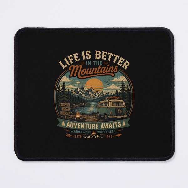 Item preview, Life Is Better In The Mountains Vintage Retro Adventure designed and sold by taltom.