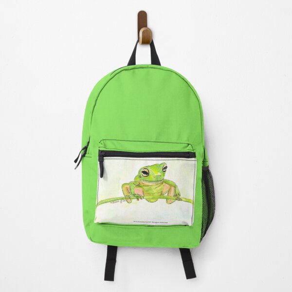 Item preview, Australian Green Tree Frog Watercolour Painting designed and sold by ArtwithKellie.