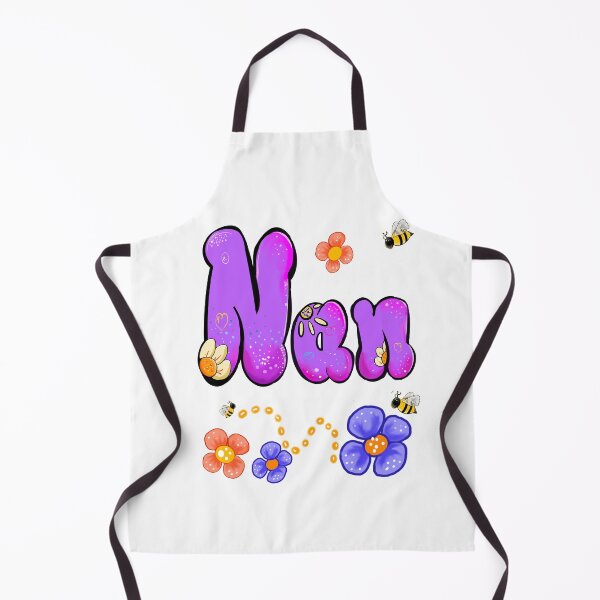 Item preview, Nan Purple Bubble Letters with Embossed Flowers and Honeybees designed and sold by Artonmytee.