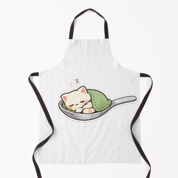 Item preview, Tiny Spoon Cat Sticker | Sleeping Kawaii Cat Decal designed and sold by CozyNekoClub.