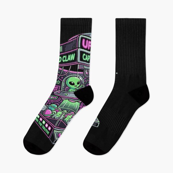 Item preview, UFO Claw Machine Capture the Truth Alien Black Cat designed and sold by Conspiracy Cat Club.