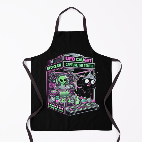 Item preview, UFO Claw Machine Capture the Truth Alien Black Cat designed and sold by Conspiracy Cat Club.