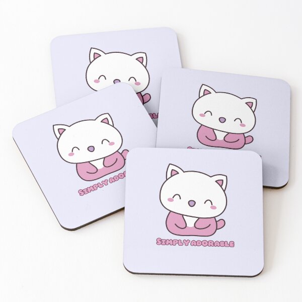 Item preview, Simply Adorable Kawaii Cat Illustration designed and sold by Akira Design Store.