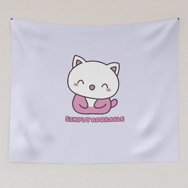 Item preview, Simply Adorable Kawaii Cat Illustration designed and sold by Akira Design Store.