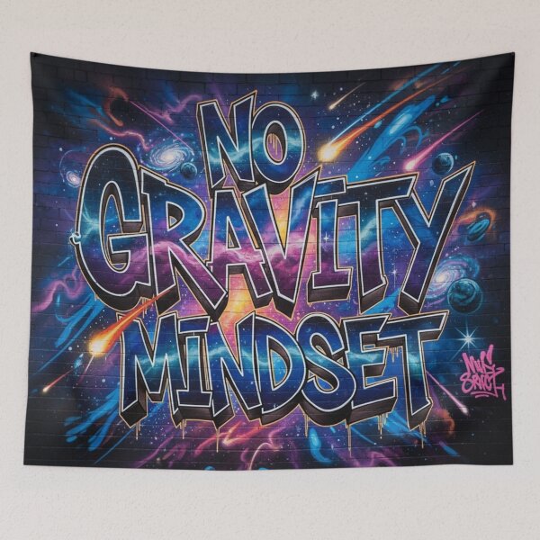 Item preview, No Gravity Mindset – Cosmic Graffiti Space Art | Urban Galaxy Motivation designed and sold by Altair_.