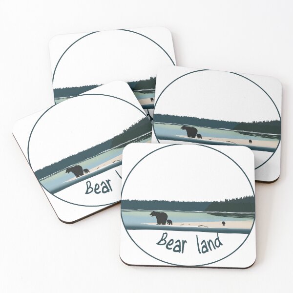 Item preview, Bear Land Silhouette Nature Landscape designed and sold by MirelaBadea.