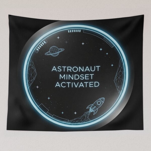 Item preview, Astronaut Mindset Activated – Futuristic Space Tech HUD Design | Sci-Fi Motivation designed and sold by Altair_.