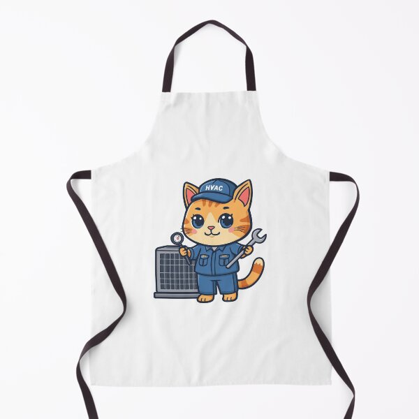 Item preview, HVAC Technician Cat Cartoon designed and sold by uapparel.