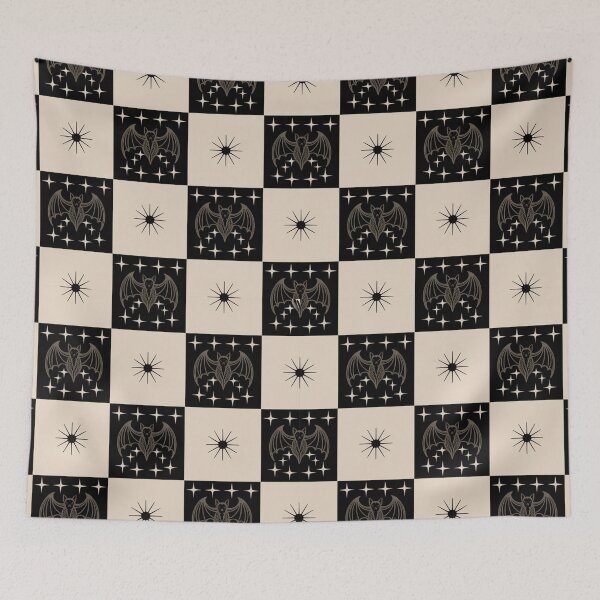 Item preview, Gothic Bat Checkerboard Pattern designed and sold by SideEye Co.