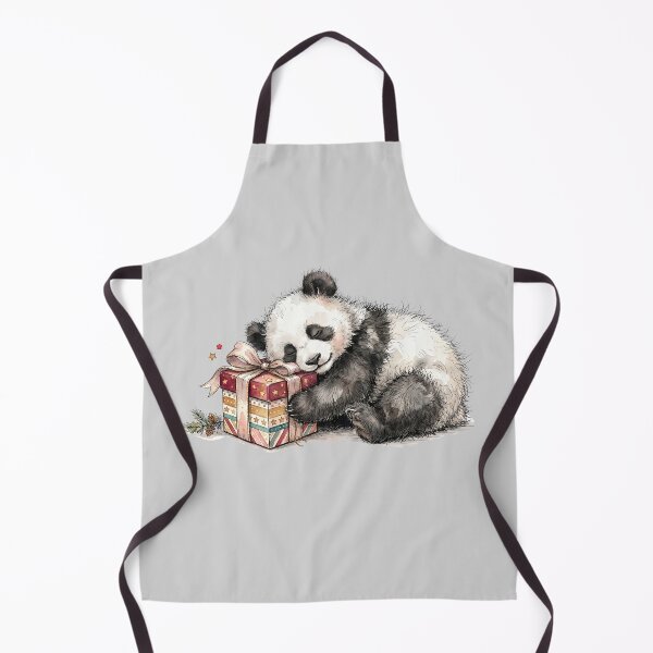 Item preview, Cute Fluffy Baby Panda Sleeping Hugging Christmas Gift Watercolor Art designed and sold by BreezifyDesignStudio.