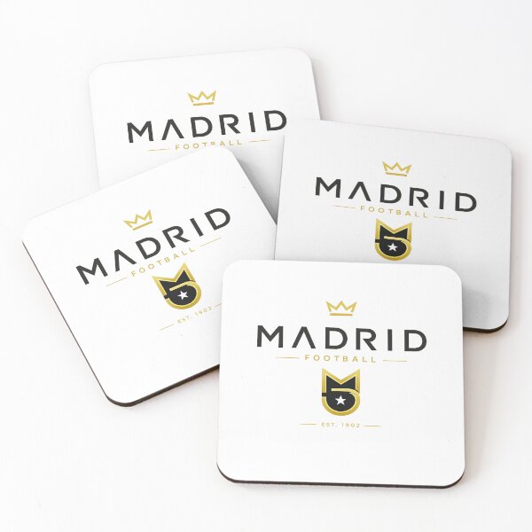 Item preview, Madrid Football Ultra Modern Minimal Logo | City Pride Soccer Design | Gold Edition designed and sold by TKOprintdesigns.