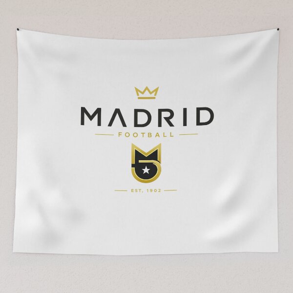 Item preview, Madrid Football Ultra Modern Minimal Logo | City Pride Soccer Design | Gold Edition designed and sold by TKOprintdesigns.
