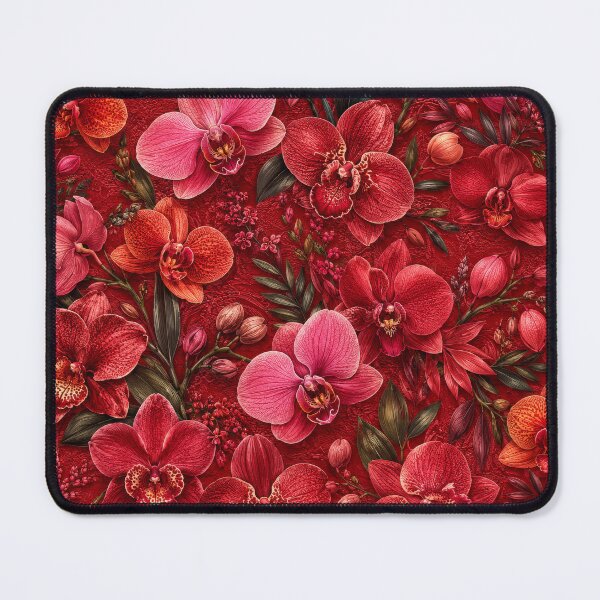 Item preview, Crimson Orchid Garden with Luxury Red Botanical designed and sold by scicilysimonee.