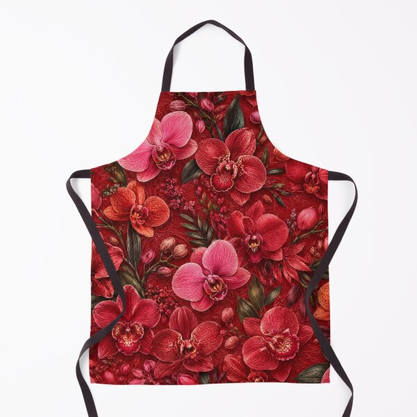Item preview, Crimson Orchid Garden with Luxury Red Botanical designed and sold by scicilysimonee.