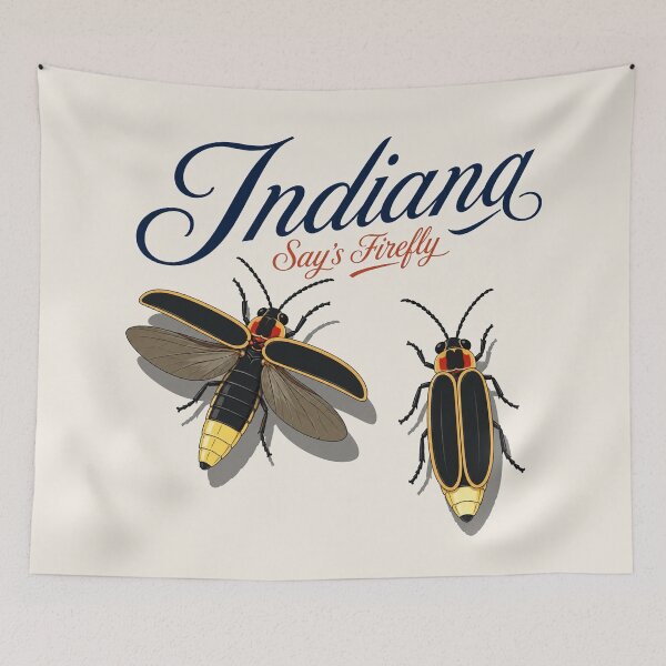 Item preview, Indiana Say’s Firefly – State Insect Art Print designed and sold by The-Drip-Studio.