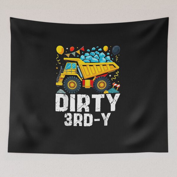 Item preview, Dirty 3rd-Y Construction Kids 3 Years Old 3rd Birthday Party designed and sold by FrankIsabel.