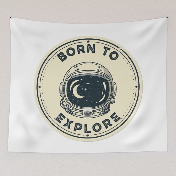 Item preview, Born to Explore – Vintage Astronaut Space Design | Retro Galaxy Adventure Badge designed and sold by Altair_.
