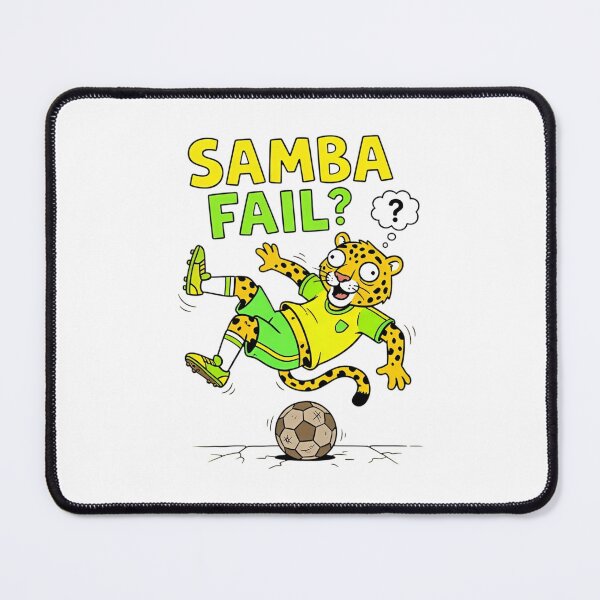 Item preview, Funny Samba Fail Soccer Jaguar Cartoon designed and sold by Moonpaw-Whimsy.