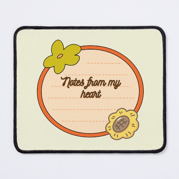 Item preview, Notes From My Heart Aesthetic Floral Badge designed and sold by Akira Design Store.