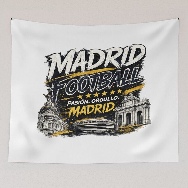Item preview, Madrid Football Typography Design | City Pride Soccer Artwork | Landmark Edition designed and sold by TKOprintdesigns.