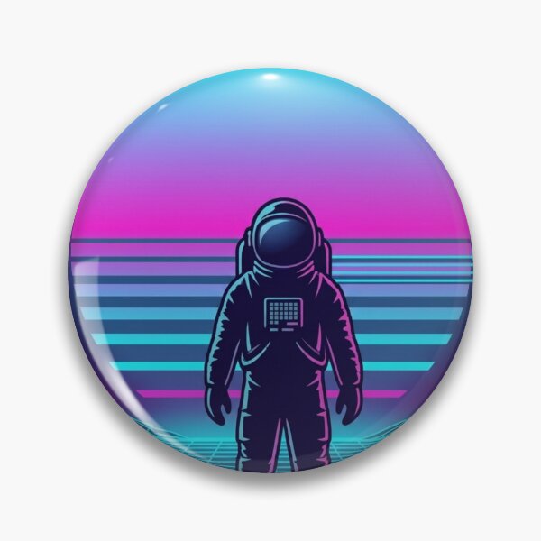 Item preview, Retro Synthwave Astronaut in Outer Space designed and sold by Articulated Vibes.