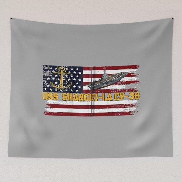 Item preview, Aircraft Carrier USS Shangri-La CV-38 Veterans Day Father's designed and sold by KathieFaugh.
