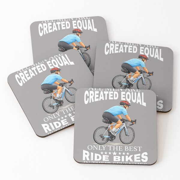 Item preview, All Men are Created Equal Biking Cyclist Seventies 70s Dad designed and sold by KathieFaugh.