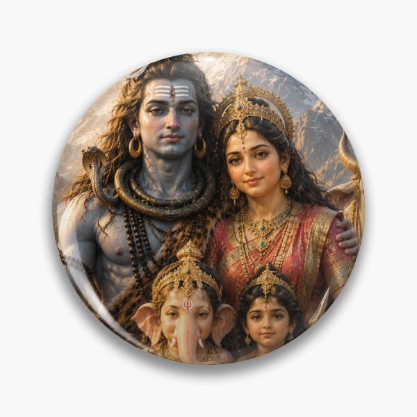 Item preview, Mahasivaratri Shiva Parivar Portrait | Divine Family Wall Art designed and sold by Homyar.