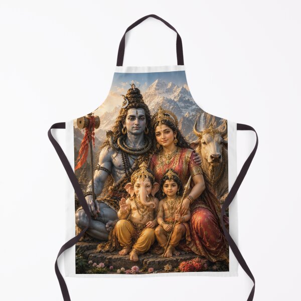 Item preview, Mahasivaratri Shiva Parivar Portrait | Divine Family Wall Art designed and sold by Homyar.