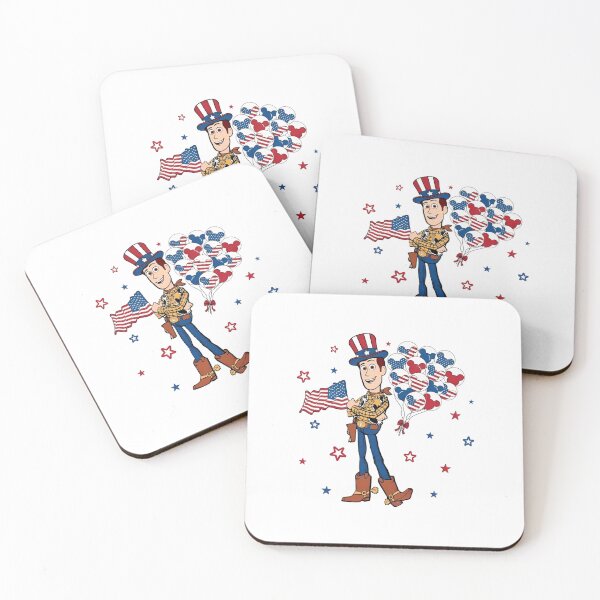 Item preview, Patriotic Sheriff Woody US Flag And Mickey Balloons designed and sold by Moonpaw-Whimsy.