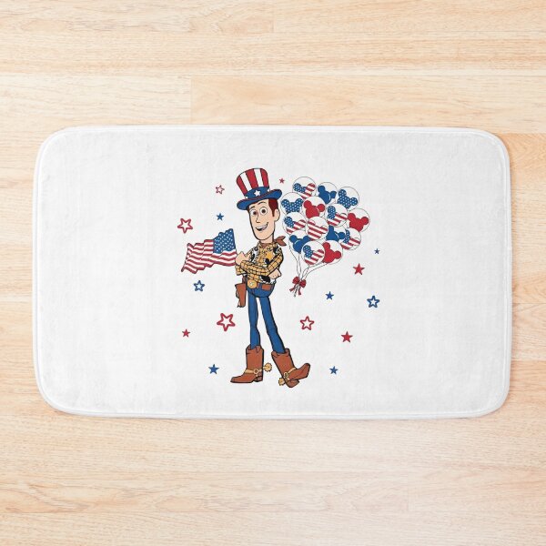 Item preview, Patriotic Sheriff Woody US Flag And Mickey Balloons designed and sold by Moonpaw-Whimsy.