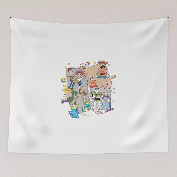 Item preview, Retro Toy Cartoon Photo Collage Stars And Rockets designed and sold by Moonpaw-Whimsy.