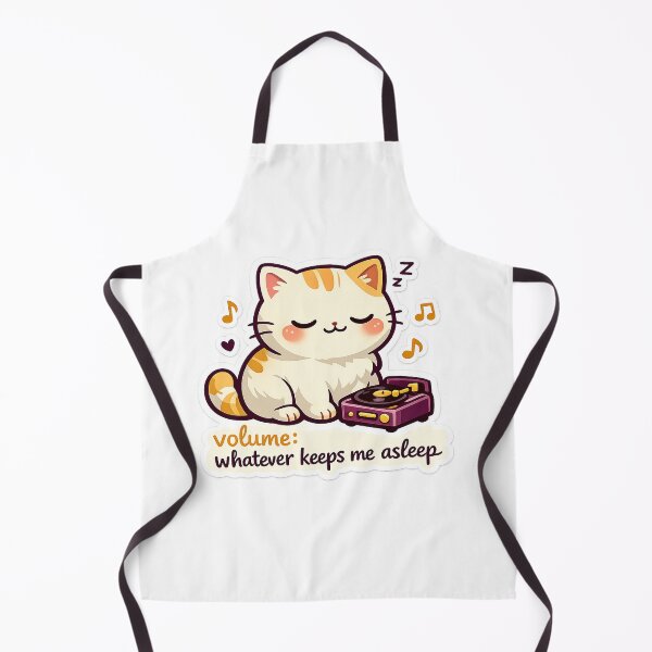 Item preview, Sleepy Vinyl Cat Sticker | Music Lover Kawaii Cat Decal designed and sold by CozyNekoClub.