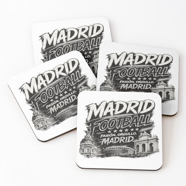 Item preview, Madrid Football Black White Typography Design | City Pride Soccer Artwork | Landmark Edition designed and sold by TKOprintdesigns.
