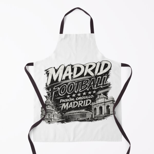 Item preview, Madrid Football Black White Typography Design | City Pride Soccer Artwork | Landmark Edition designed and sold by TKOprintdesigns.