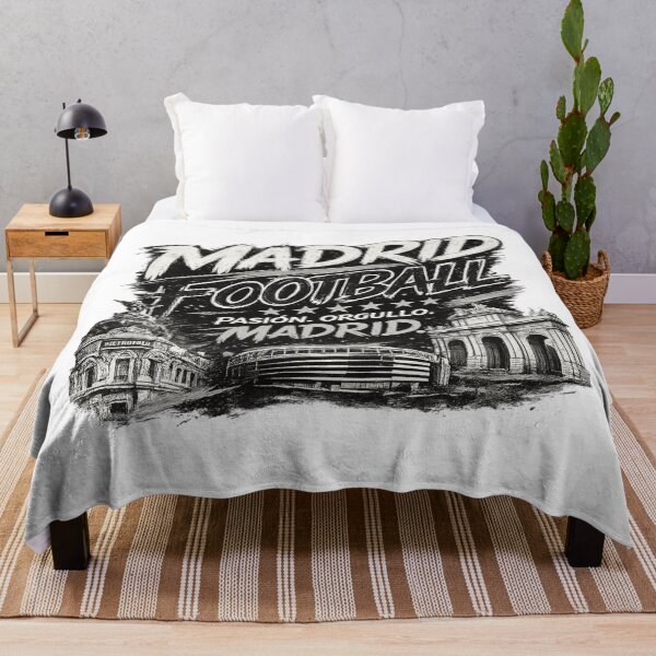 Item preview, Madrid Football Black White Typography Design | City Pride Soccer Artwork | Landmark Edition designed and sold by TKOprintdesigns.