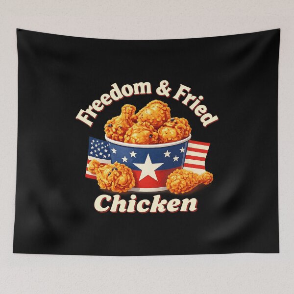 Item preview, Funny Freedom and Fried Chicken American Pride designed and sold by LuloCreative.
