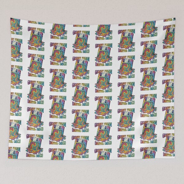 Item preview, Melting Floppy Disk Groovy 70s Psychedelic Retro Tech designed and sold by RetroRewind Studio.