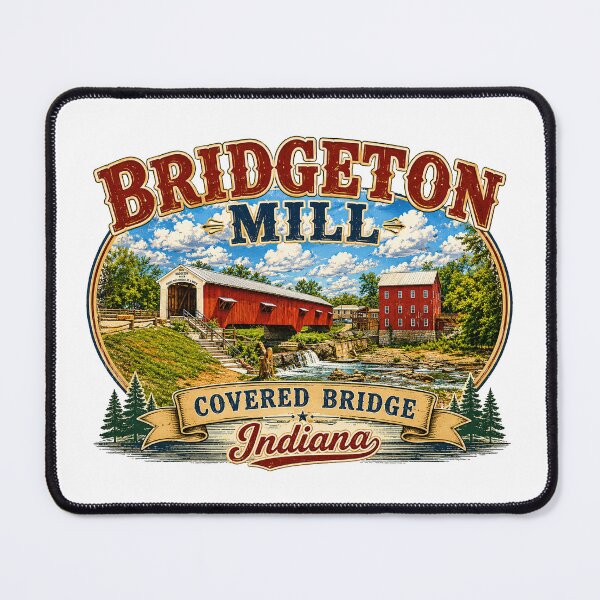 Item preview, Bridgeton Mill Covered Bridge Rustic designed and sold by gotucoveredart.