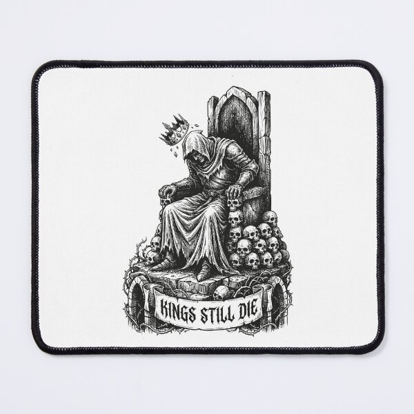 Item preview, Kings Still Die - Dark Fantasy Fallen King on Throne Illustration designed and sold by LockjowArt.