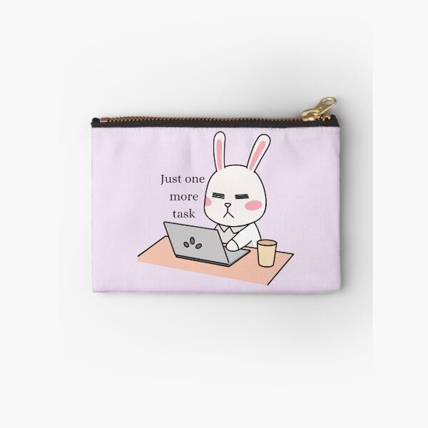 Item preview, Just One More Task Kawaii Bunny Workaholic designed and sold by Akira Design Store.