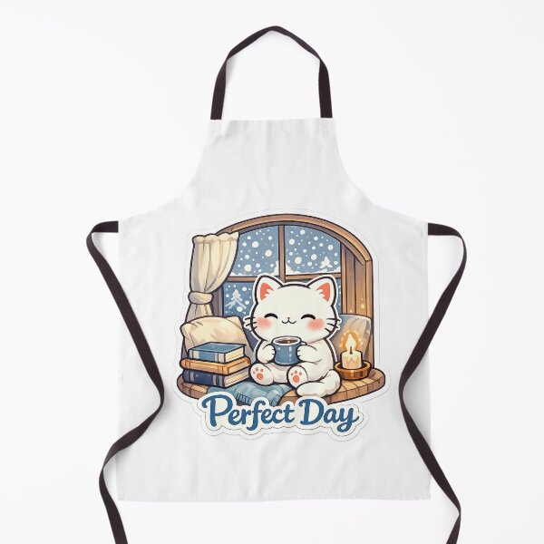 Item preview, Perfect Day Cat Sticker | Cozy Winter Reading Kawaii Cat Decal designed and sold by CozyNekoClub.