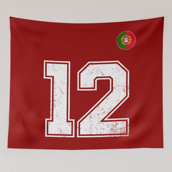 Item preview, Portugal Soccer Number 12 Vintage Sports Fan designed and sold by OliviaHayesArt.