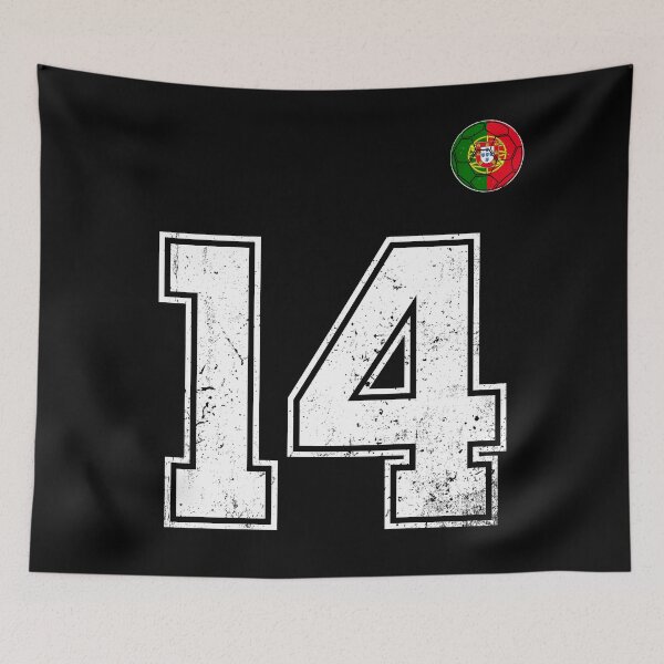 Item preview, Portugal Soccer Number 14 Vintage Sports Fan designed and sold by OliviaHayesArt.
