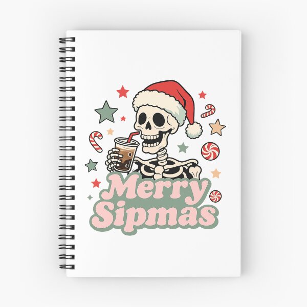 Item preview, Merry Sipmas Funny Skeleton Christmas Coffee Lover designed and sold by LuloCreative.